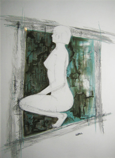 60x80 kreide,aquarell
