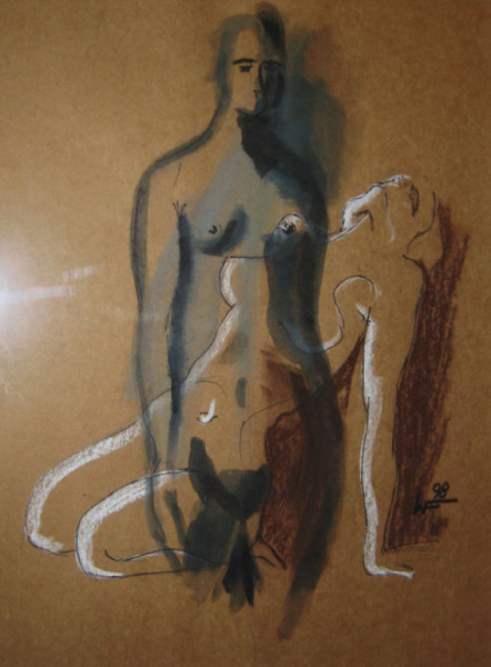 36x54 kreide,aquarell